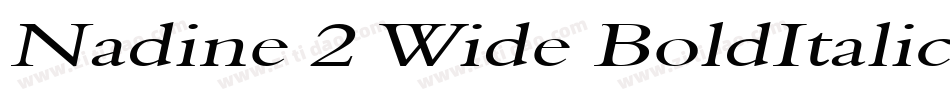 Nadine 2 Wide BoldItalic字体转换